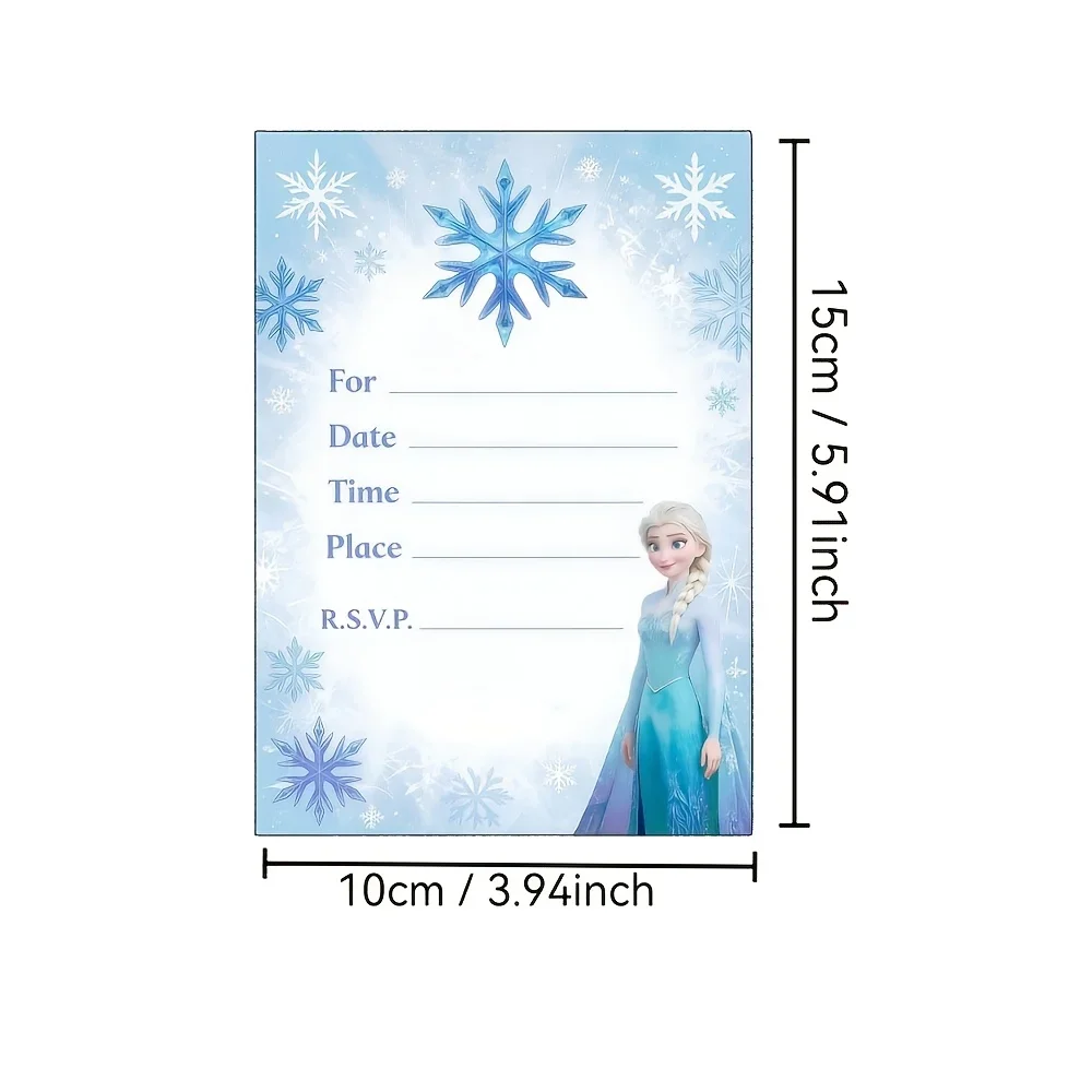 10pcs Disney Princess Elsa Postcards, Birthday, Wedding, Party Invitation Cards, Greeting Cards, Party Supplies
