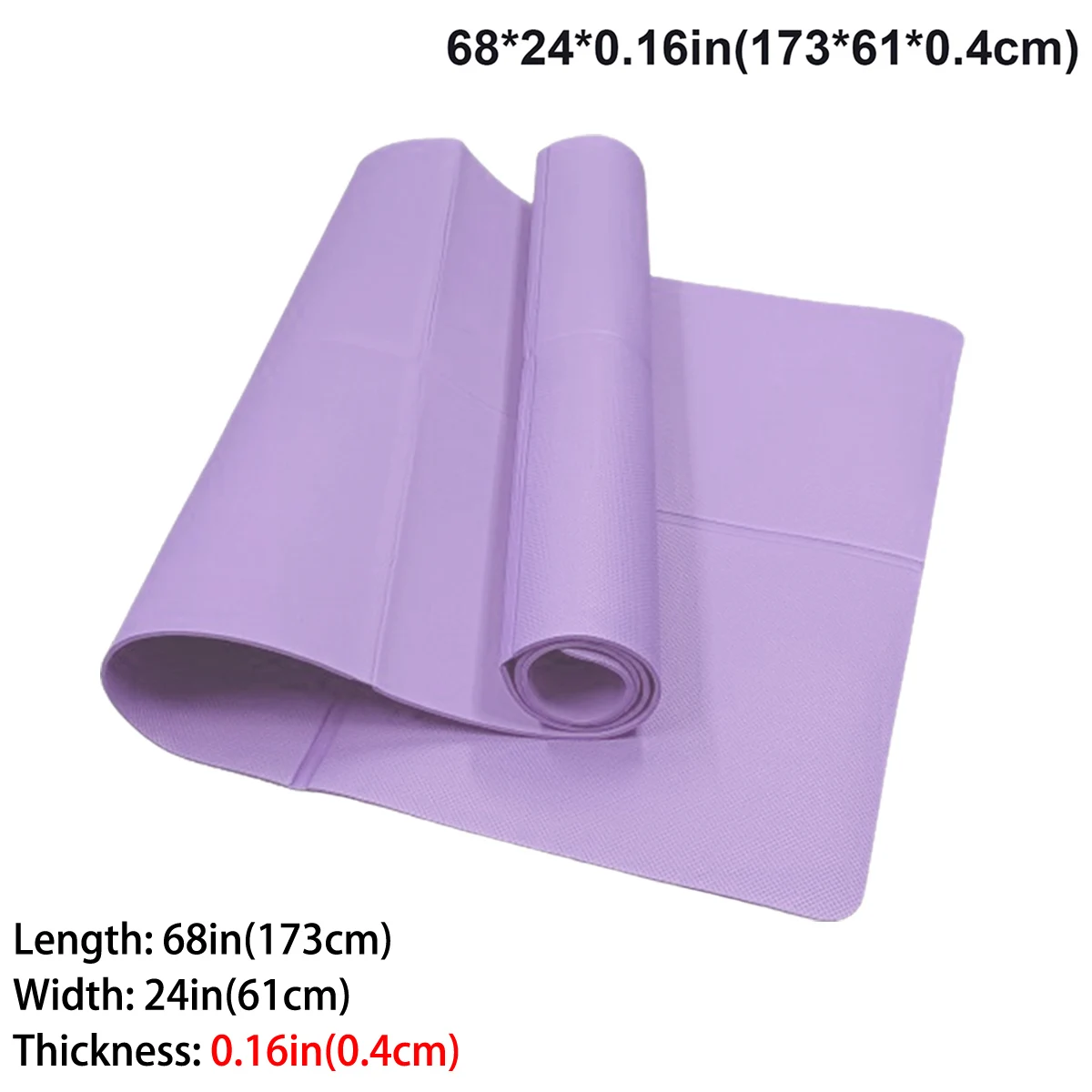 Faltbare Yogamatte, umweltfreundlich, EVA, faltbar, Reise-Fitness-Übungsmatte, 3 mm/4 mm/6 mm dick, für Yoga, Pilates und Bodentraining