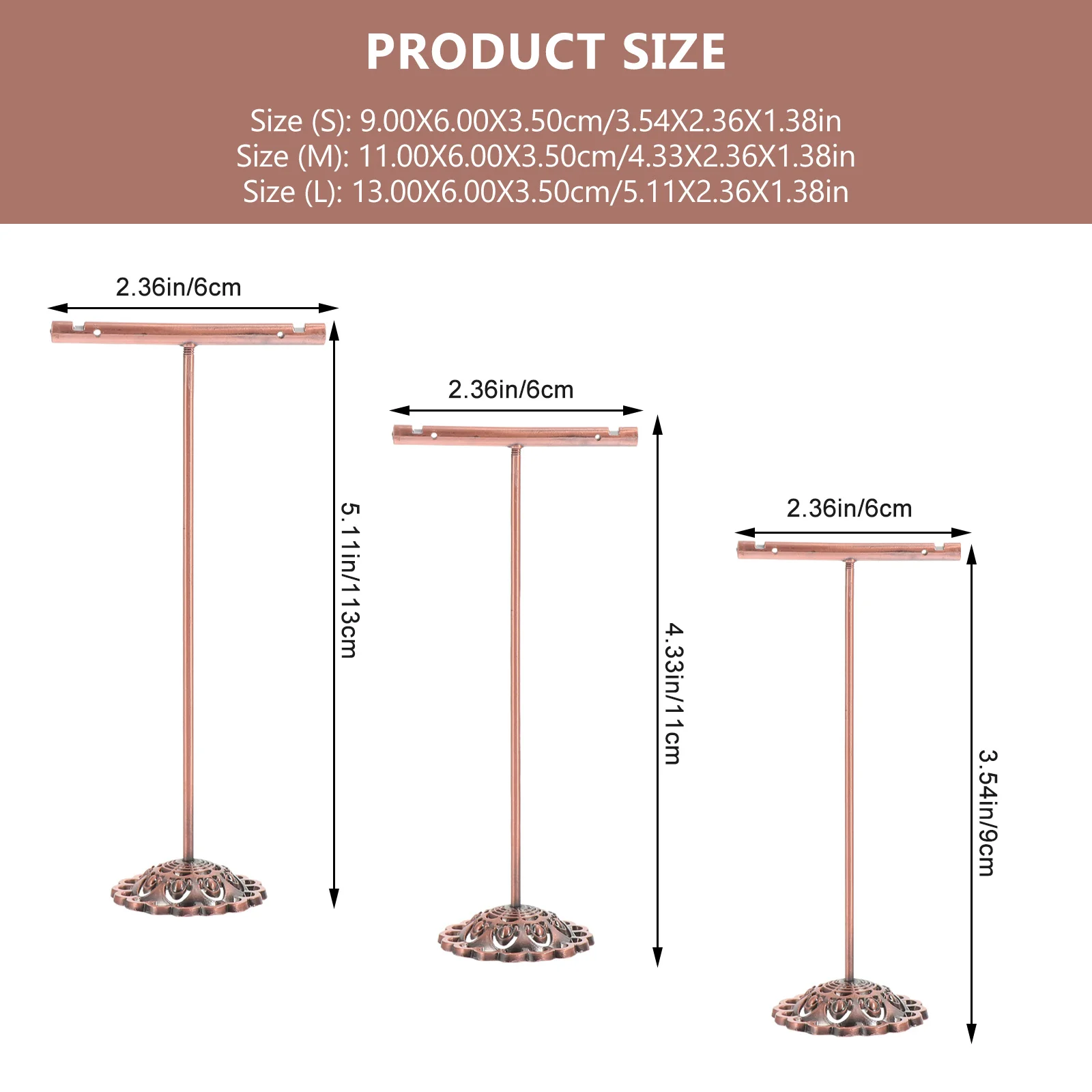 

3pcs Earring Display Stand T Shape Iron Jewelry Organizer Shelf For Earring Storage Rack Jewelry Display Rack Shop Supplies