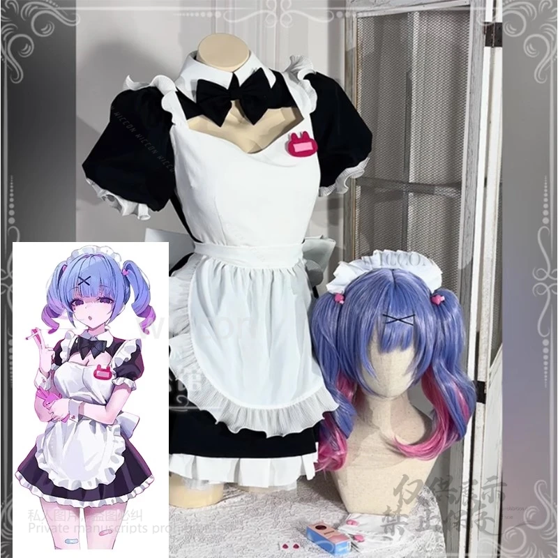 

Anime Mikuuuu Cosplay Costume Rabbit Hole Sexy Cute Maid Dress Skirt Wigs For Women Girls Halloween Party Roleplay Customized