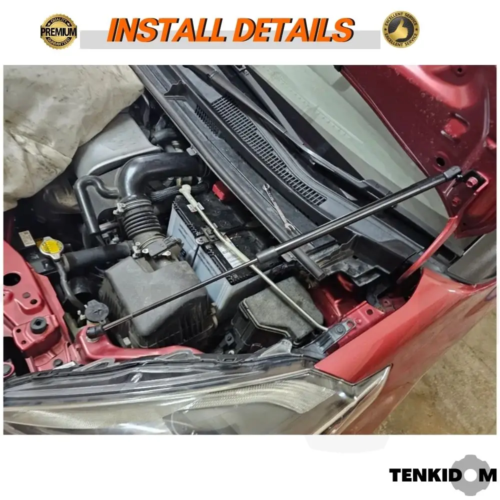 Front Hood Struts for Toyota Sienta (XP170) 2015-2024 Shock Lift Supports Bonnet Gas Dampers Springs No-Drill