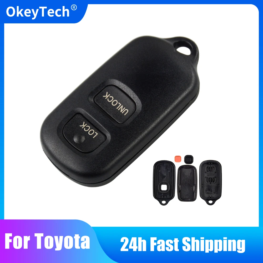 

OkeyTech Replacement Remote Car Key Shell Case Fob 2+1/3 +1 Button For Toyota Highlander Camry Solara Corolla Sienna 2002 -2007