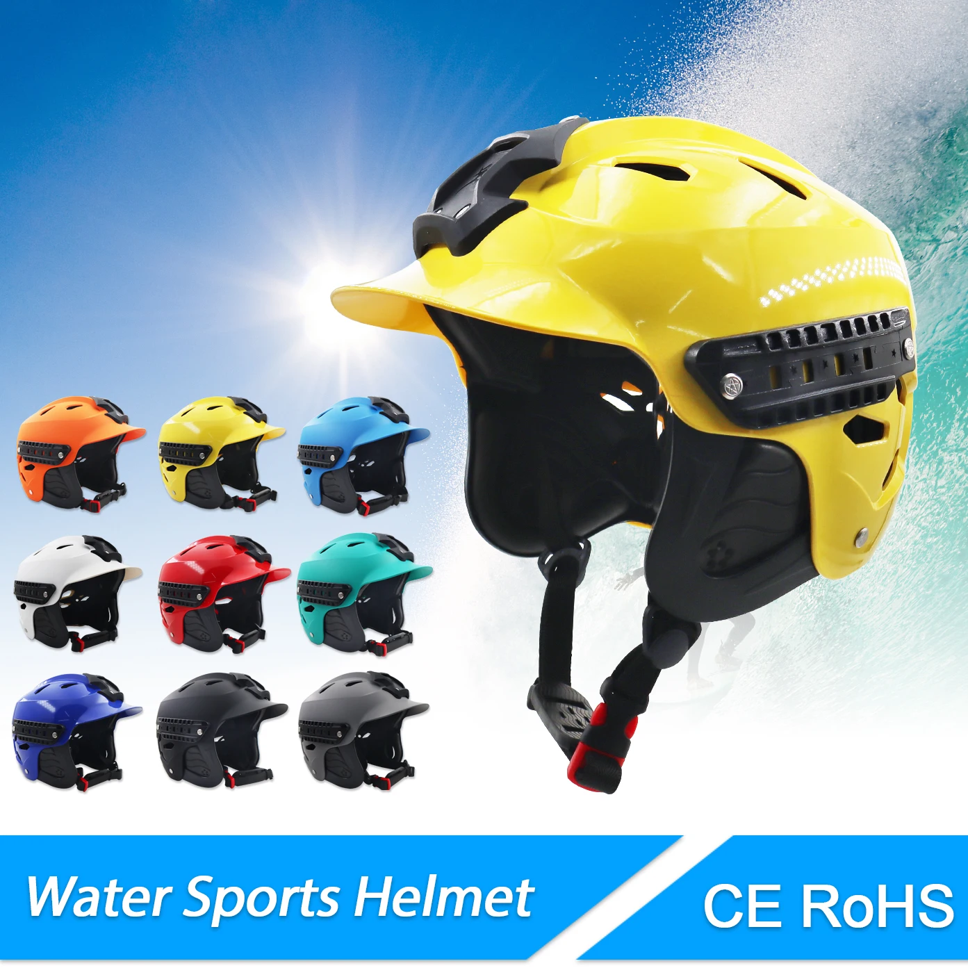 Adjustable Water Sports Safety Shockproof Buffer Ventilation Breathable Helmet 13 Colors Circumference Multifunctional Fixed Bas