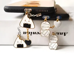 Mummy Dust Plug Charm Cute Onigiri Phone Anti Dust Cap Type C Dust Protection Stopper 3.5MM Jack Charge Port Plug For iPhone
