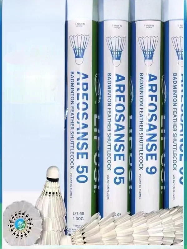 ريشة تنس الريشة للتدريب والمنافسات الاحترافية، مقاومة للرياح للاستخدام الداخلي والخارجي، ذات رأس مركب من الفلين المتين