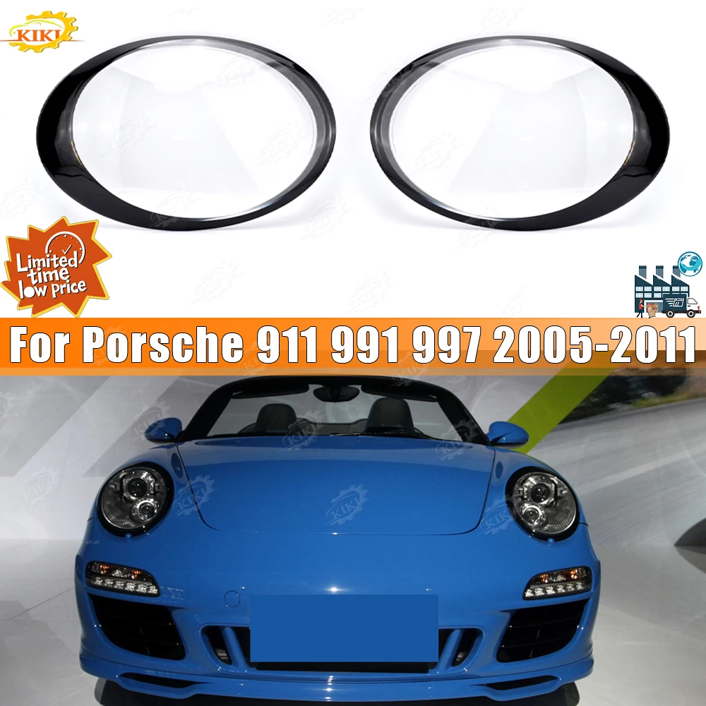 

Fit For Porsche 911 991 997 2005-2011 Headlight lens Acrylic lampshade Headlight housing Daytime Running Light Cover