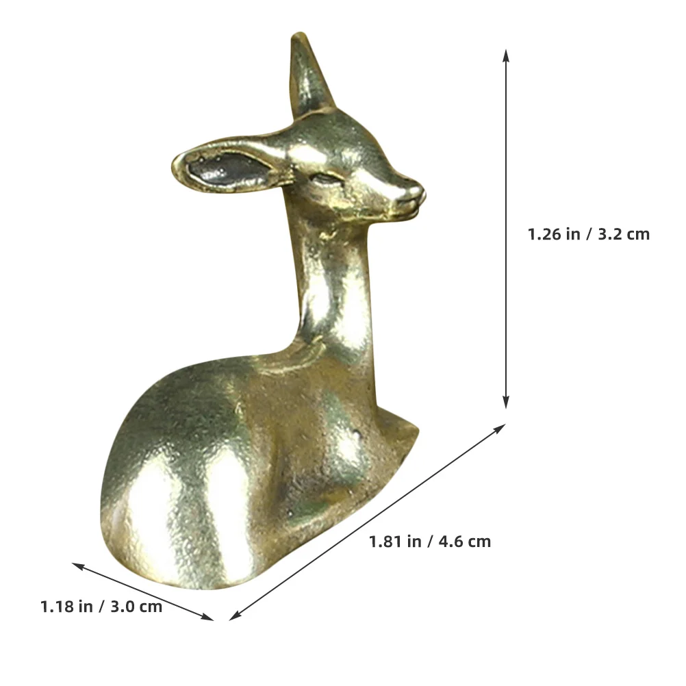 

Exquisite Brass Deer Decoration Compact Tabletop Adornment for Indoor Space Rustic Bathroom Living Room Decor Art