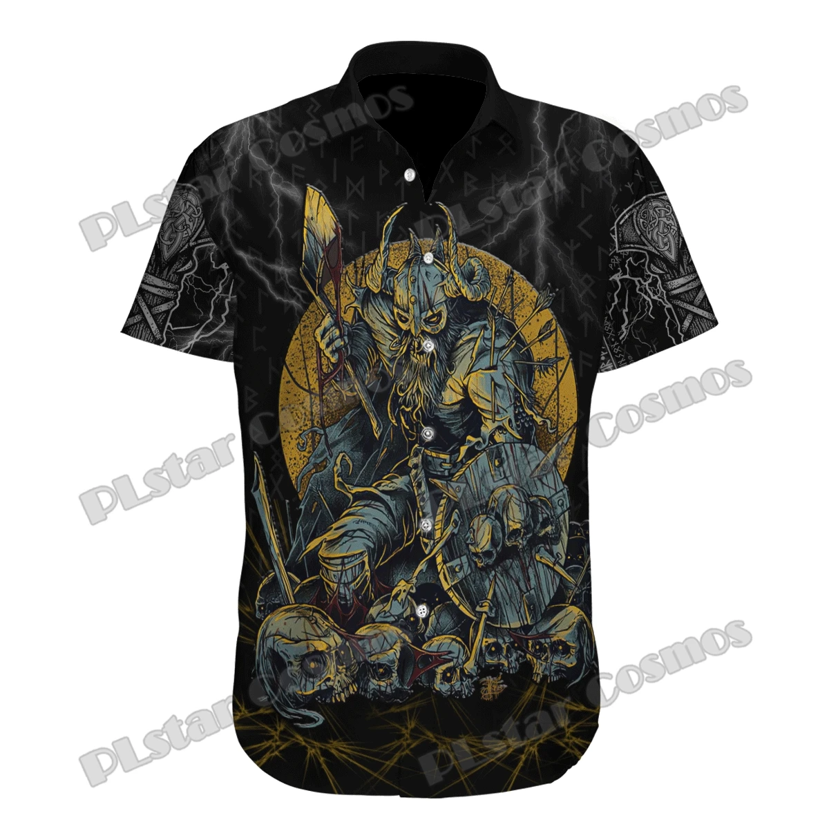 Reaper Scythe Fire Skull 3D Printed Fashion Men's Hawaiian Shirt Unisex Summer Casual Short Sleeve Button Down Shirts CY-35