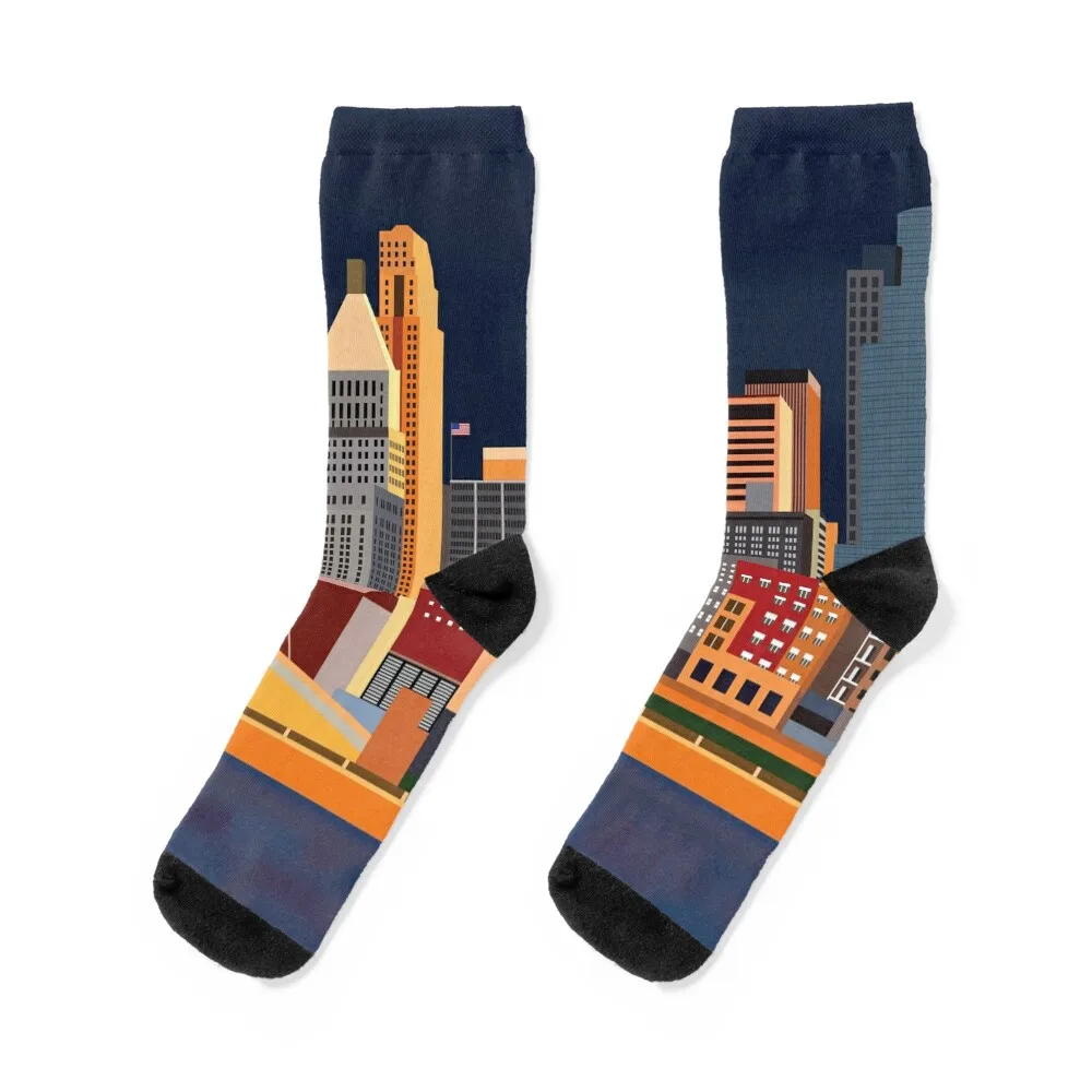 Cincinnati Skyline Socks cotton Non-slip Socks Man Women's