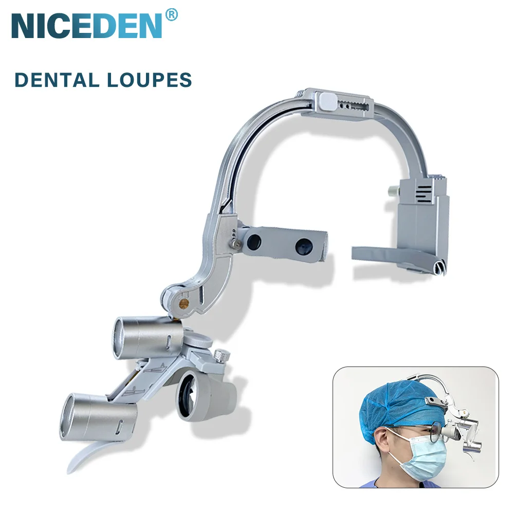 2,5X 3,5X Dr.kim lámpara de luz LED para cabeza Dental para lupas binoculares de aumento 5W luz Dentisit faro quirúrgico equipo de laboratorio