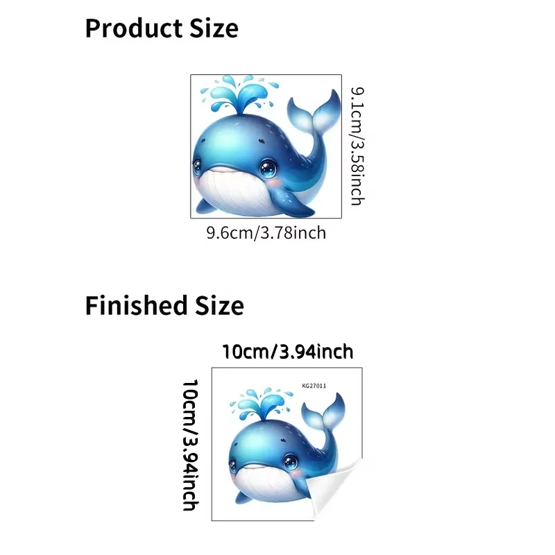 1 light switch sticker, self-adhesive, waterproof, detachable sticker with cute blue whale design