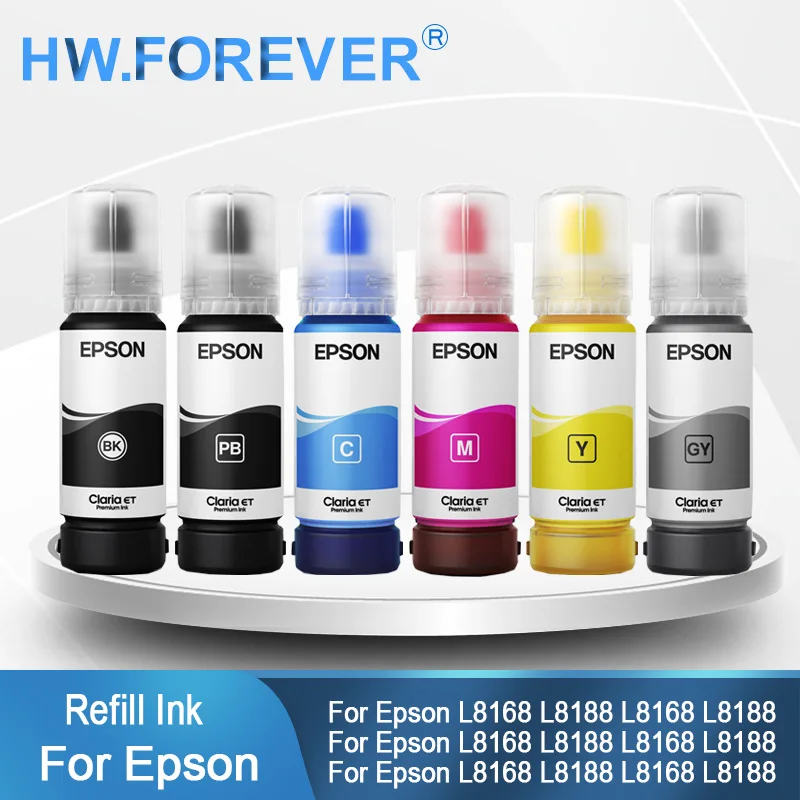 For Epson Original New 014 013 Refill Ink Kits For Epson L8168 L8188 Printers Vivid Color 70ML/PC Ink Refill Kits