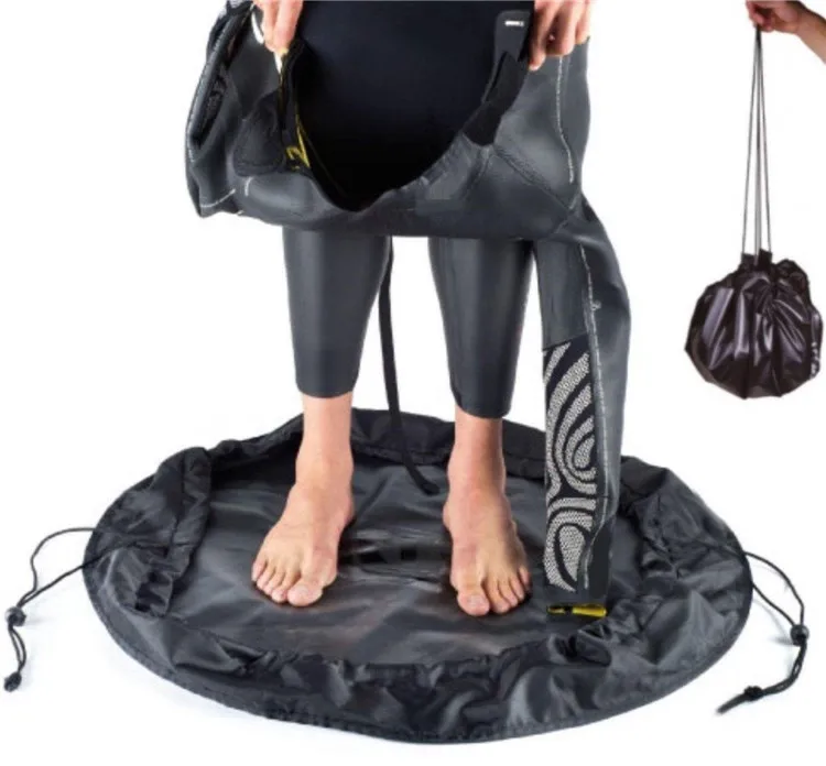 Wetsuit Changing Mat Surf Mat & Wetsuit Bag CompactFolding 2 IN 1 Design Keep You & Your Surfing Accessories Clean Tote Bag