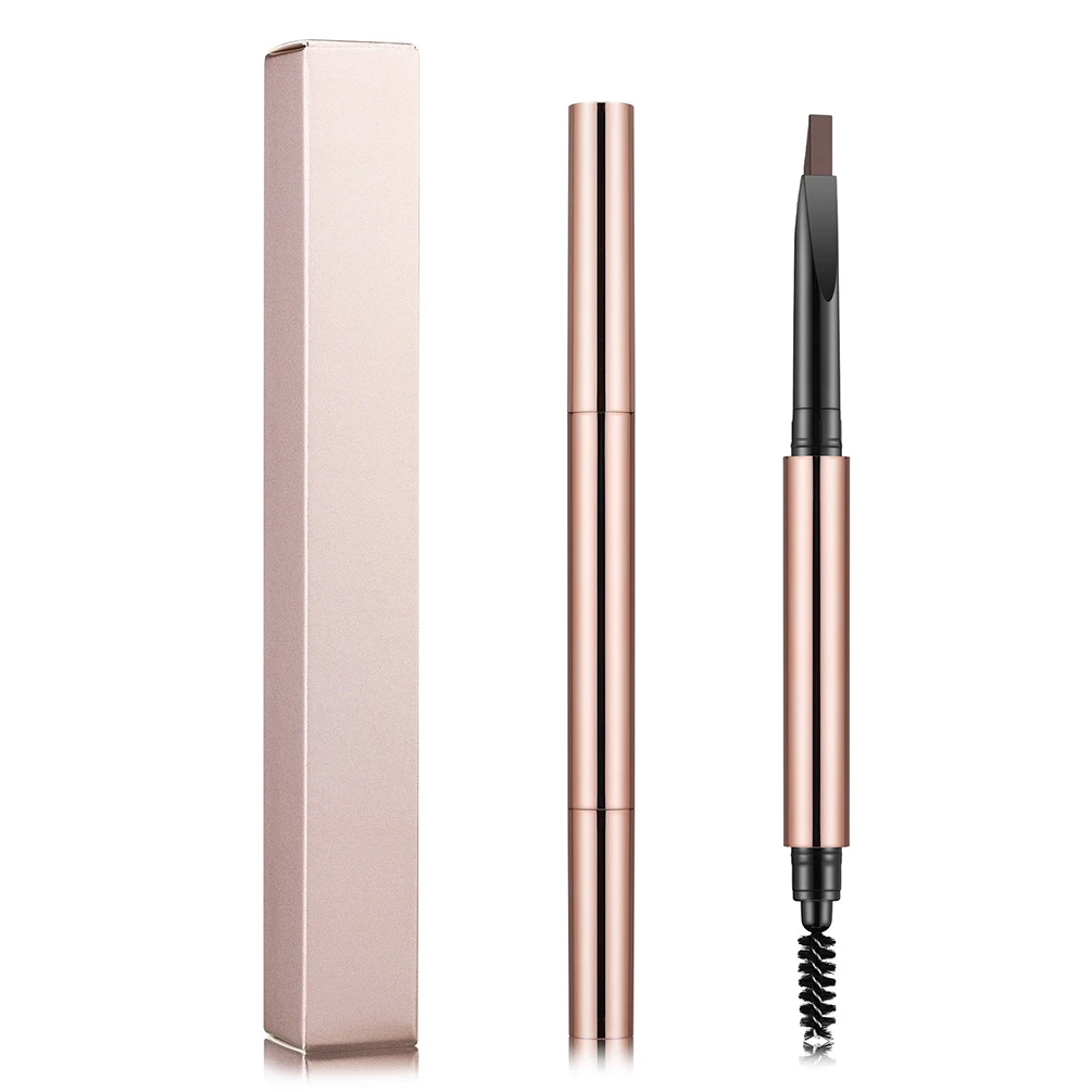 Dubbelzijdig wenkbrauwpotlood voor wilde lijnen met cutter, private label, aangepast logo, veganistische make-up, groothandel wenkbrauwverf