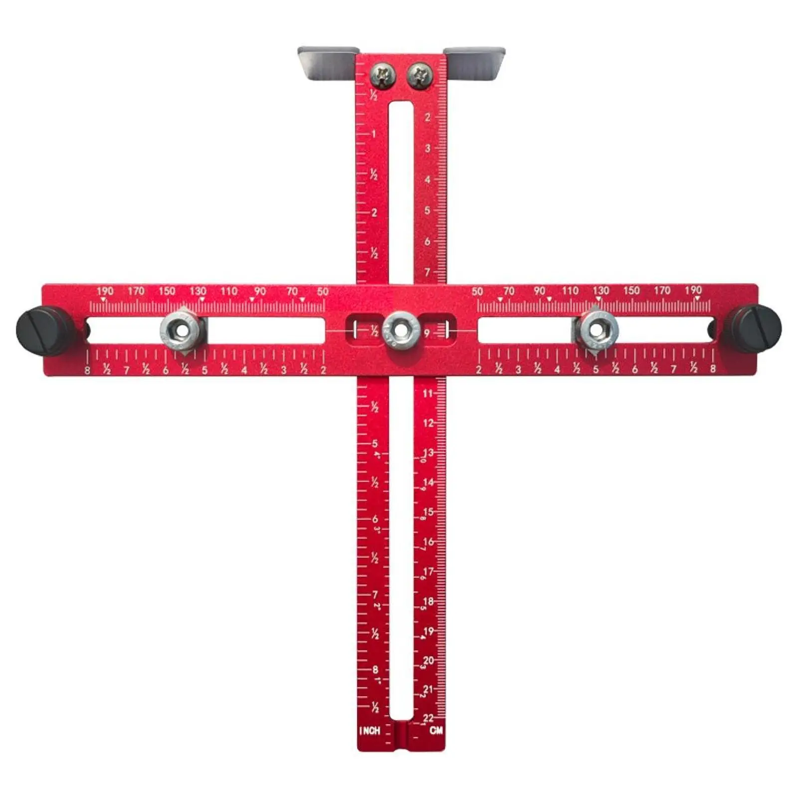 Drill Positioning Ruler Woodworking T Square Ruler Professional Easy Use