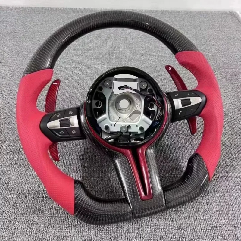 Car Steering Wheel Carbon Fiber Leather For BMW F10 F15 F22 F25 F30 F34 F80 F32 E90 F20 M3 M4 M5 Steering Wheel Car Accessories