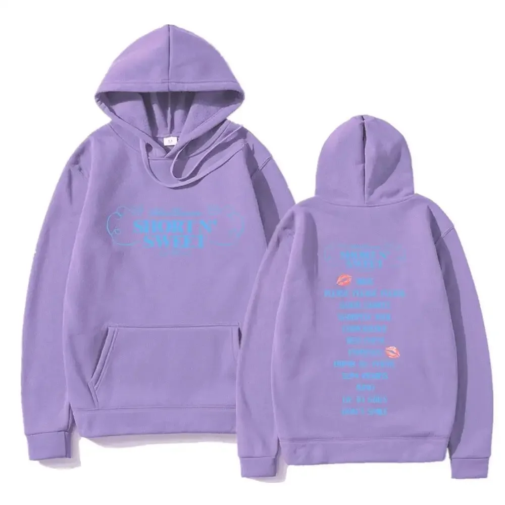 Sabrina Carpenter Short \'N Sweet Tour 2024 Hoodie Men Women Fashion Hip Hop Pullovers Sweatshirts Winter Casual Fleece Hoodies