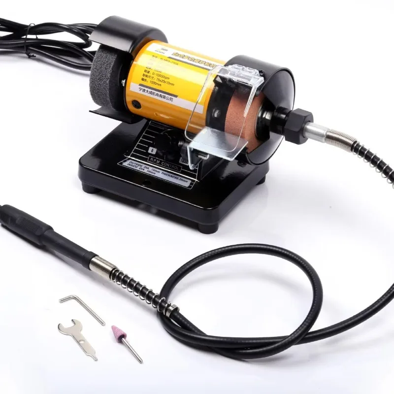 Mini Bench Flexible Shaft Grinder, Desktop Workshop, Multi-purpose For DIY Craft Polishing, Durable