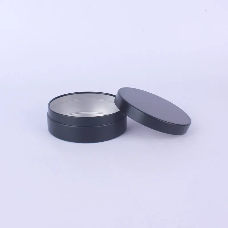 25Pcs Refill Aluminum Jar Matte Black Frosted Gold 100ML Round Shape Aluminum Box Packing Cosmetic Container Tin Metal Boxs