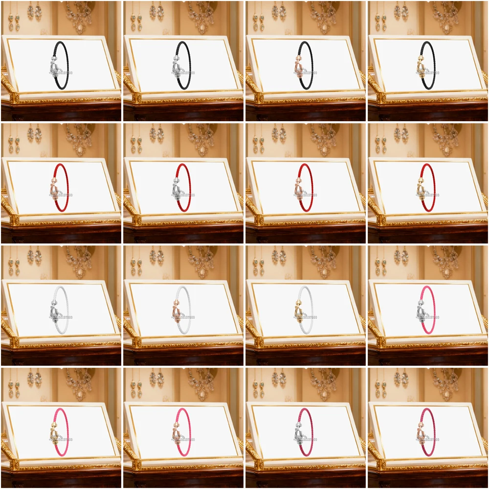 

Gryan 2025, новинка, серебро 925 пробы, размер M, черный нейлоновый браслет в форме подковы, женский подходит для повседневной носки, подарки для вечеринок, роскошные ювелирные изделия для пар