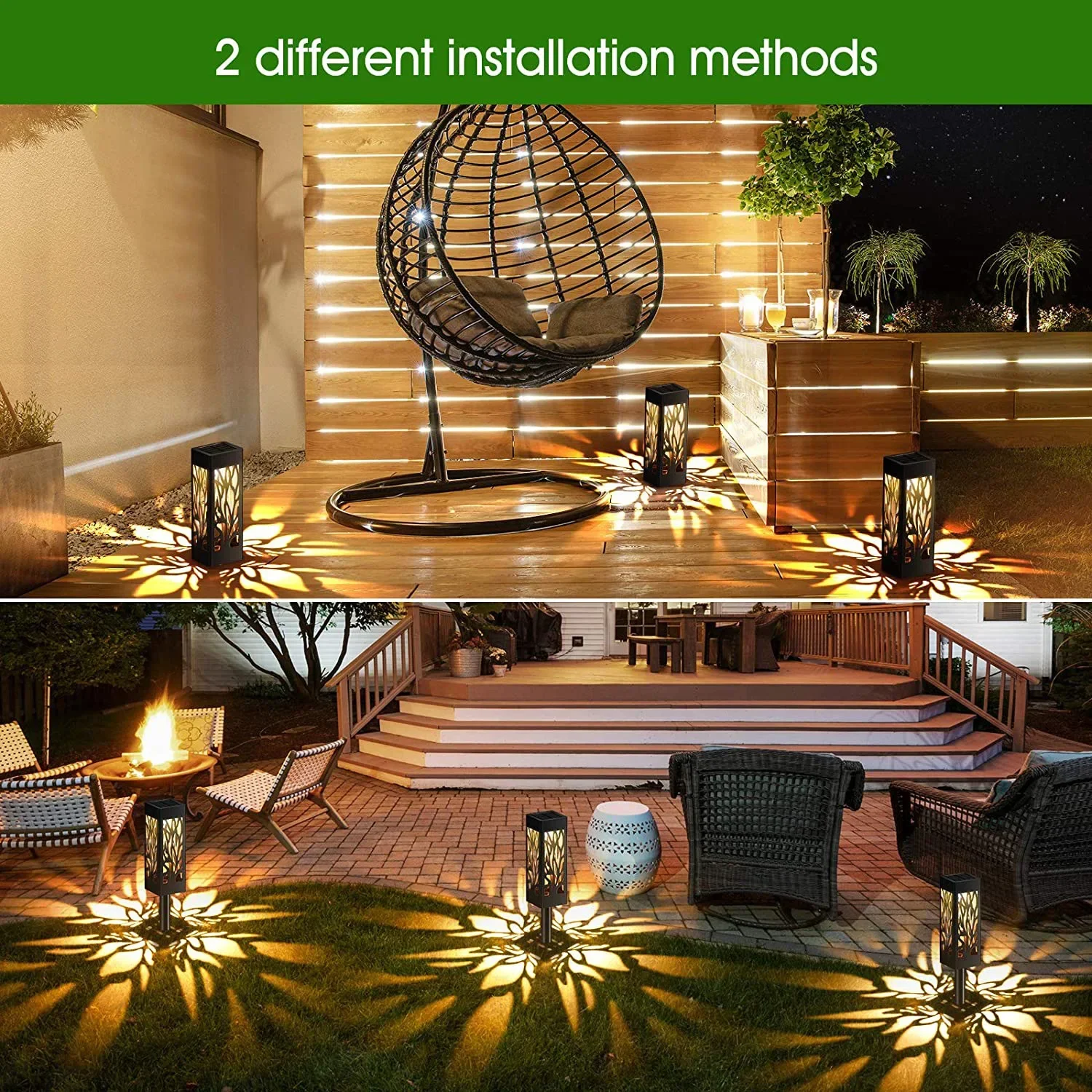 LED Solar Pathway Lights: Waterproof Hollow Lantern Design for Outdoor Garden, Lawn, & Patio Lighting - Eco-Friendly & Stylish
