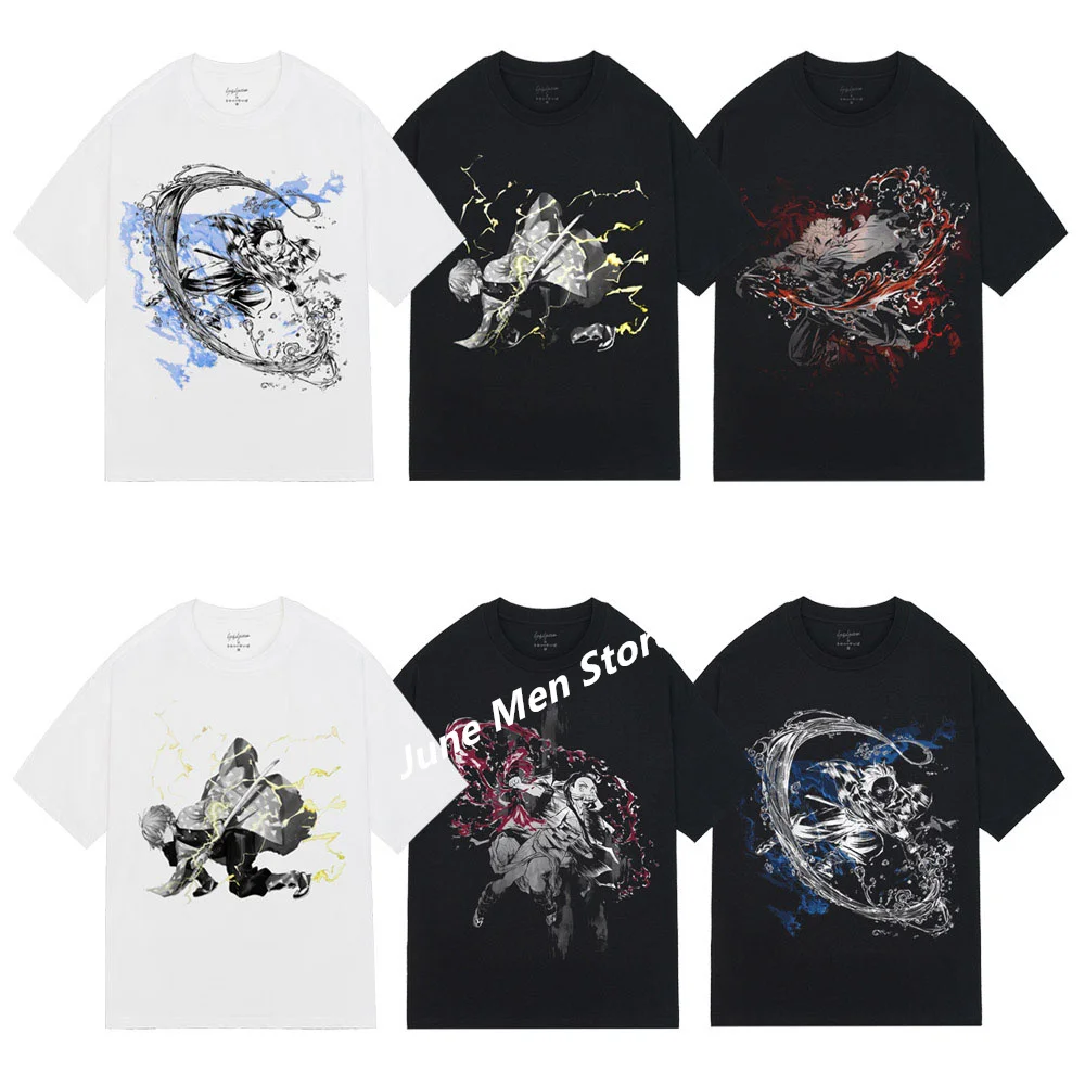 (Uniqlo) Anime ghost killer Yohji Yamamoto wind charcoal Hariro Men Cotton Tshirt Top Summer Women Men Cotton Tshirt Kid T-Shirt