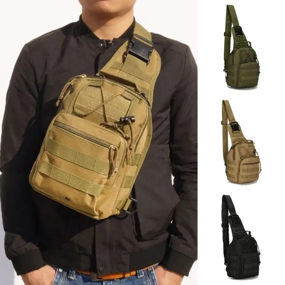 Multi-Functional Shoulder Chest Bag Waterproof Multiple Pockets Waist Bag Adjustable Strap Durable Utility Tool Pouch For Men