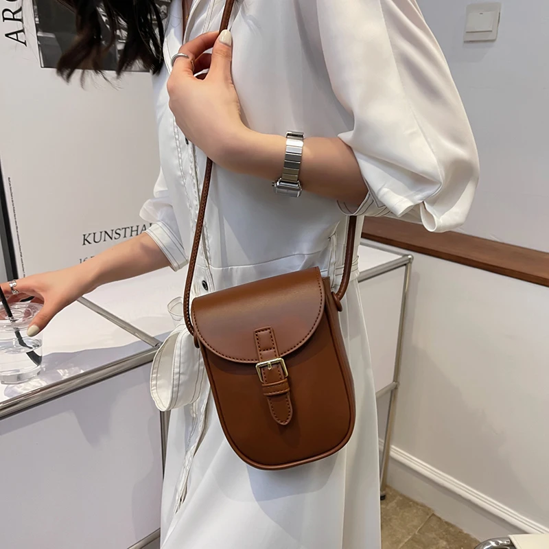 2023 Luxury Brand Small PU Leather Colorful Crossbody Bag for Woman Fashion Cute Phone Shoulder Side Bags Handbag Kawaii Purses