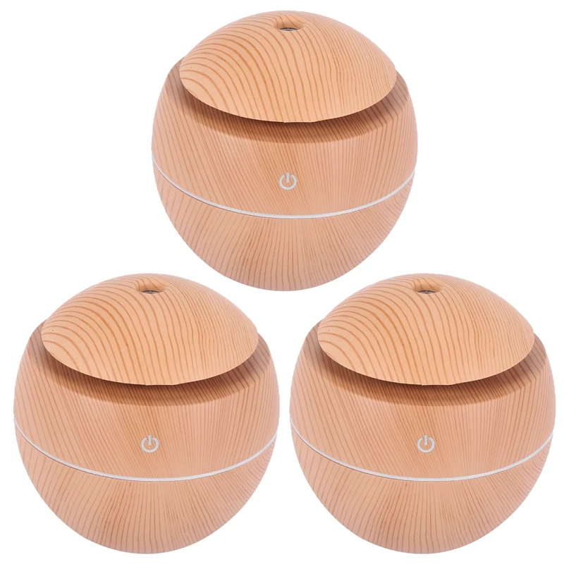 3X USB Aroma Humidifier Oil Diffuser Ultrasonic Cool Mist Humidifier Air Purifier 7 Color Change LED Night Light