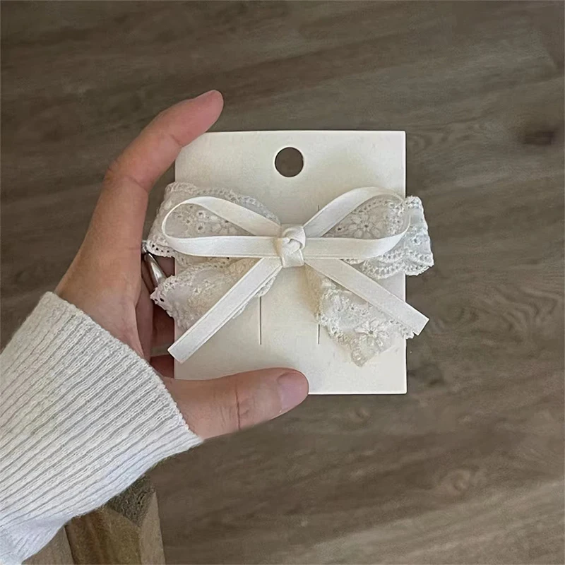 رائعة الباليه مقوس دانتيل دبوس الشعر الفتيات الحلو Bowknot الجانب الانفجارات كليب منقار البط المشابك الهدايا أغطية الرأس إكسسوارات الشعر