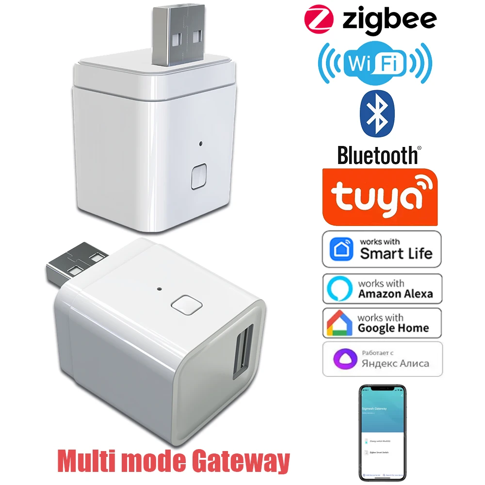 Tuya USB Multi-mode Gateway Bluetooth Gateway Wireless Hub Bridge Smart Home Appliances Remote Control Support Alexa Google Home