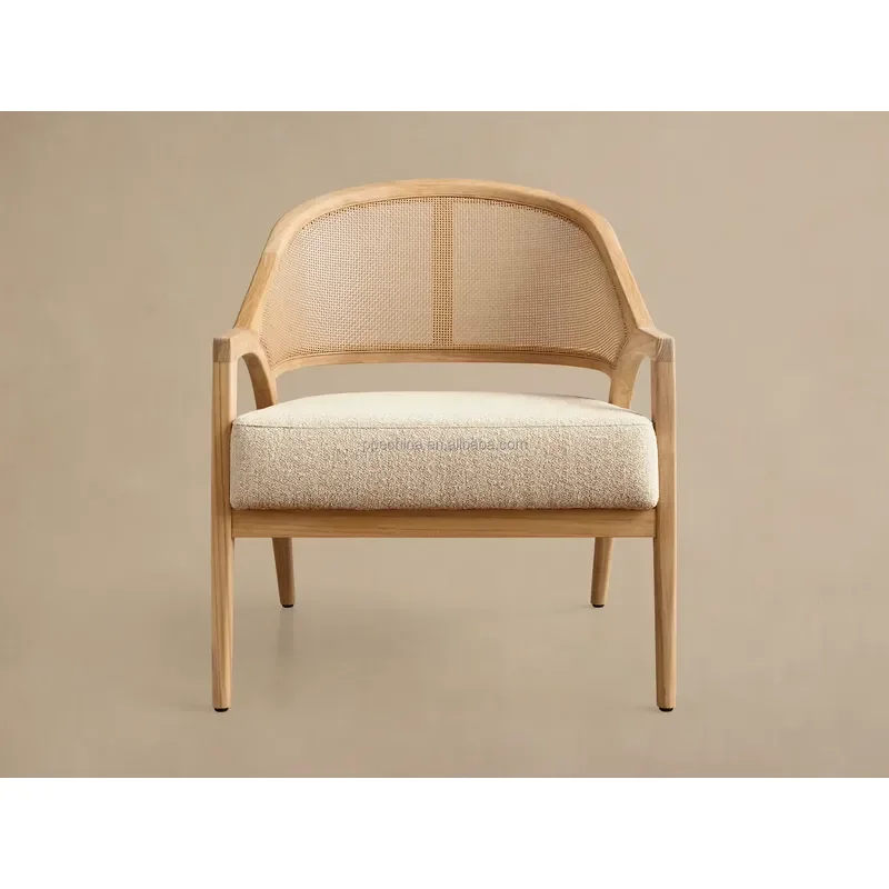 Minimalist Weather Resistant Teak Wood Single Sofa Chair Outdoor Leisure Armchair for Hotel Resort Wholesale