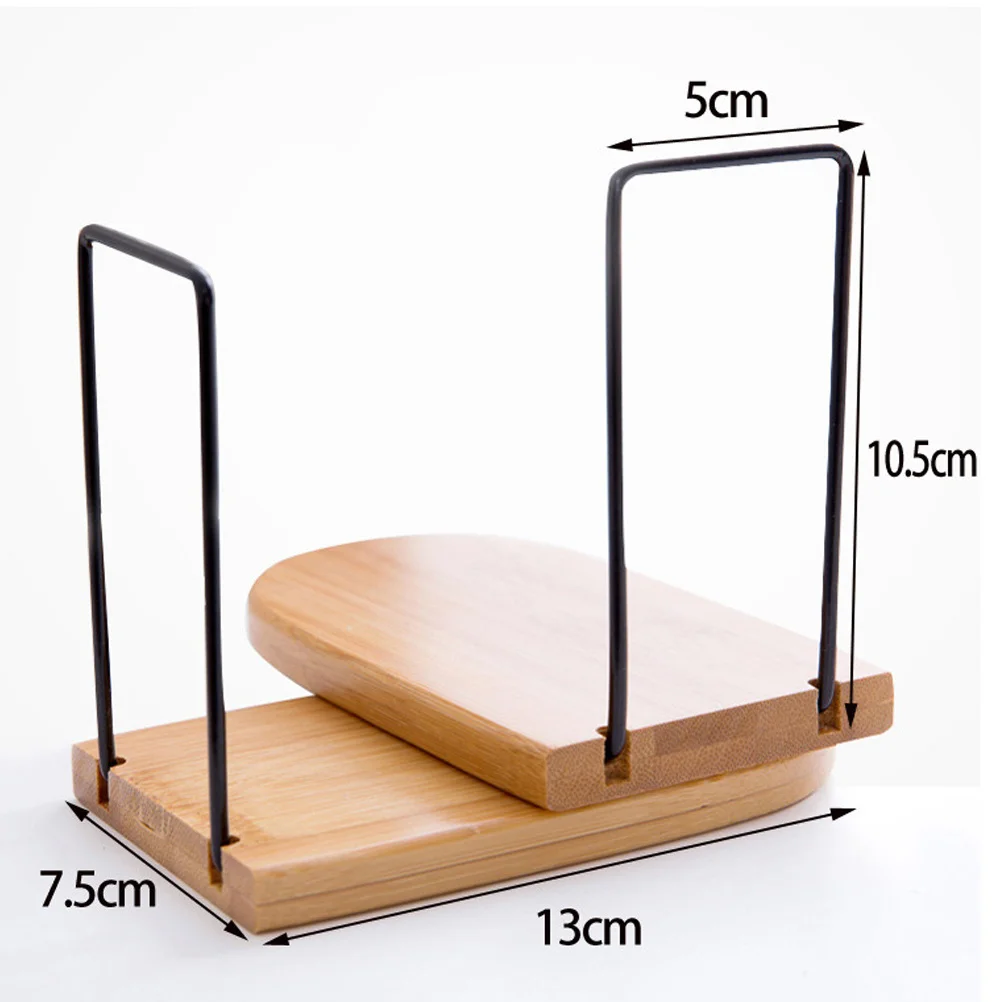2 قطعة الدفتين الخيزران قابل للسحب كتاب المنظم تصميم قوي للمنزل مكتب 13x7.5x10.5 سنتيمتر الدفتين قابل للسحب كتاب السدادات #3