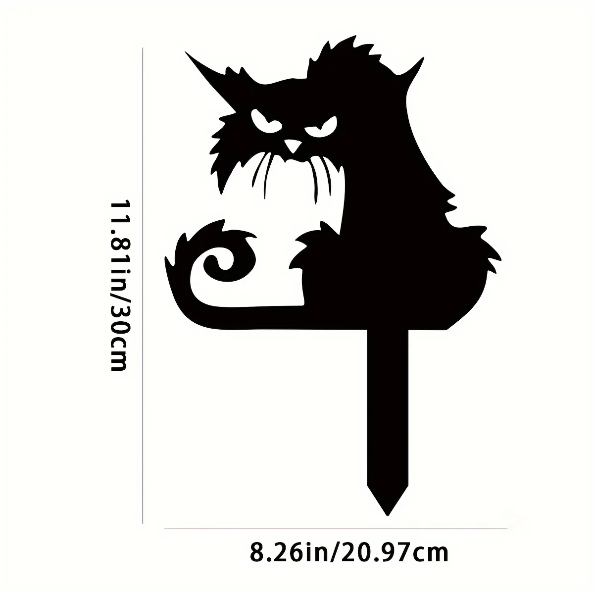 DDPNKL 1pc Black Metal Cat Silhouette Garden Stake - Wall-Mountable Outdoor for Yard, Patio, & Flowerbeds, Outdoor Garden Decor