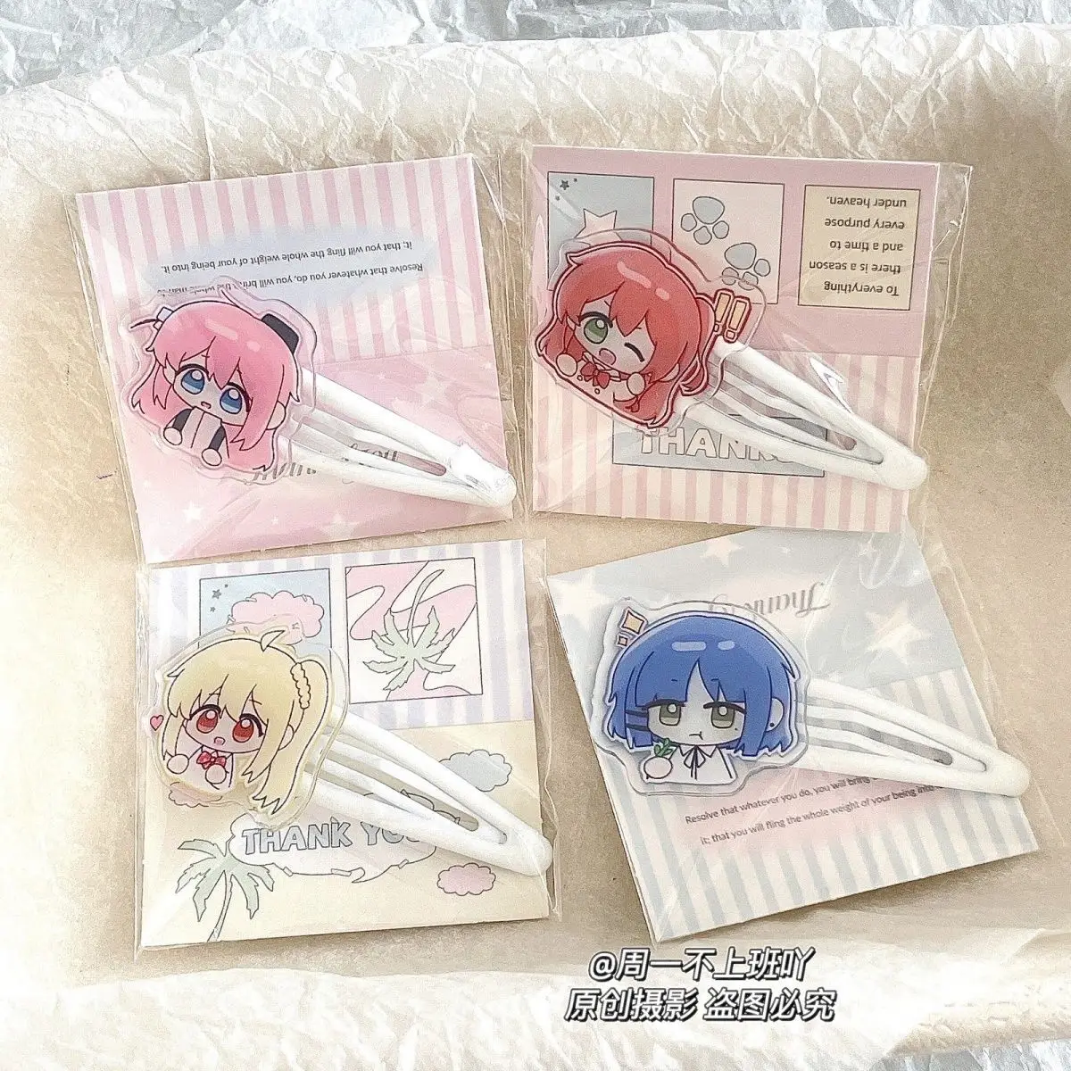 Bocchi The Rock Acrylic Butters Figure Hairpin Gotoh Hitori Yamada Ryo Kita Ikuyo Cartoon Bangs Clip Cute Headgear Lolita Gift