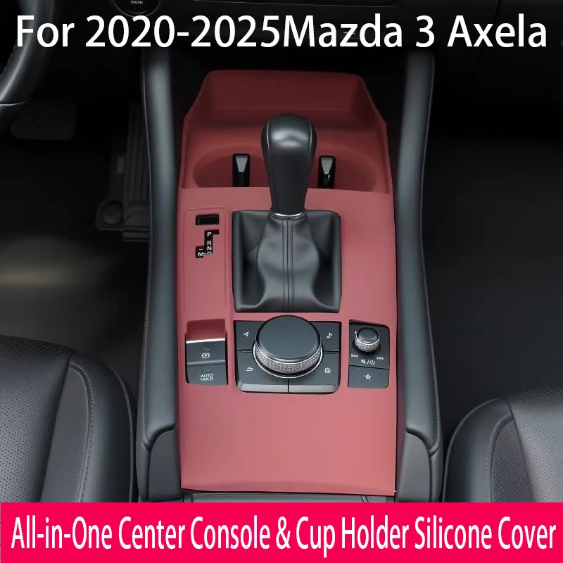Anti-Slip Silicone Pad For Mazda 3 Axela 2020 2021 2022 2023 2024 2025 Center Console Mat Armrest Box Cover Interior Accessories