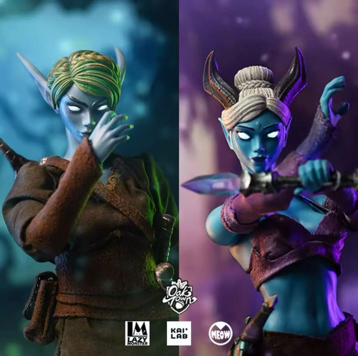 

【In Stock】Original LAZY MONSTER OAK TOWN Berylia DarkMoon Urugh Blackhorn Action Figure Model Ornament Collection Toy