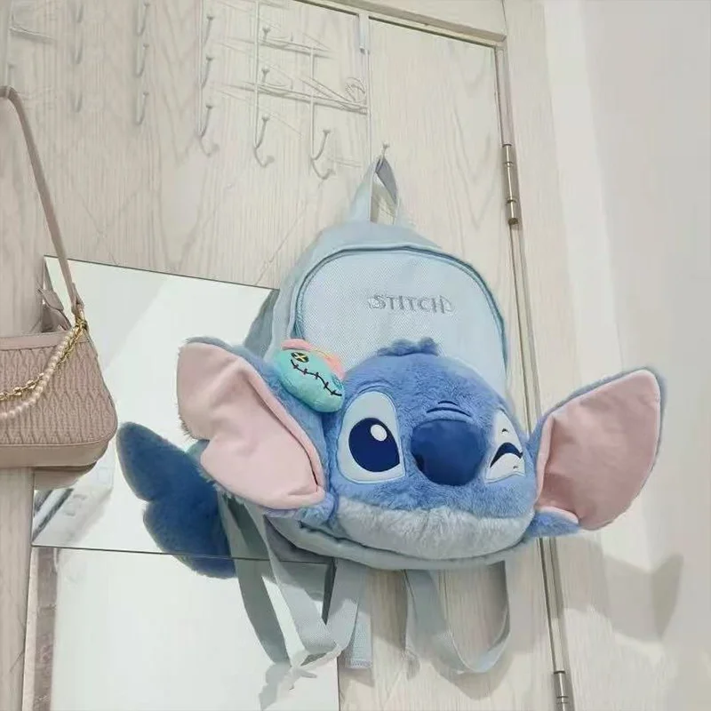 Nouveau point Kawaii dessin animé en peluche sac à dos bleu drôle dessin animé grande capacité étudiant sac à dos rentrée scolaire saison