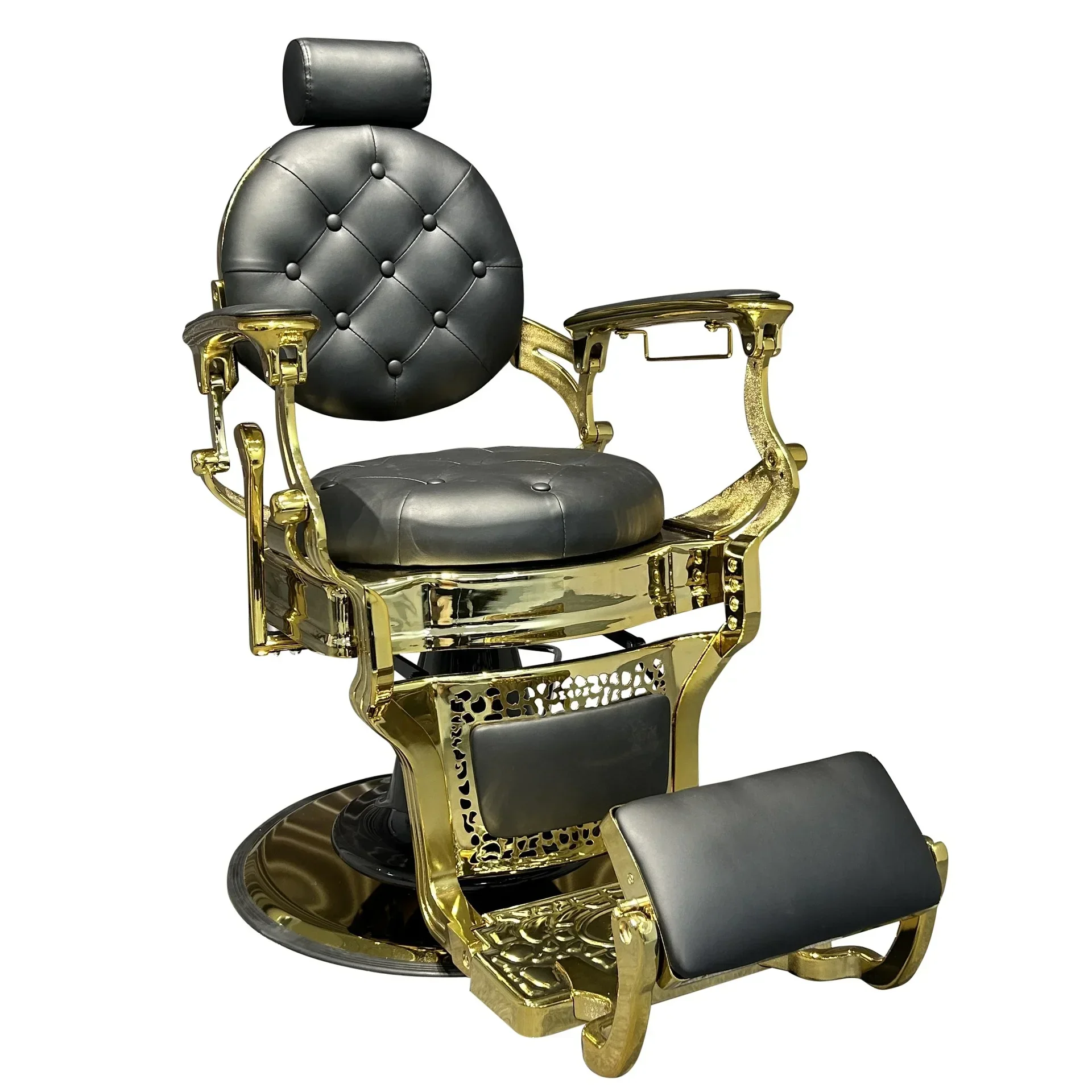 Vintage Hydraulic Barber Chair Styling Chair 360° Swivel, Liftable Headrest, Can Be Put down For Shaving Salon