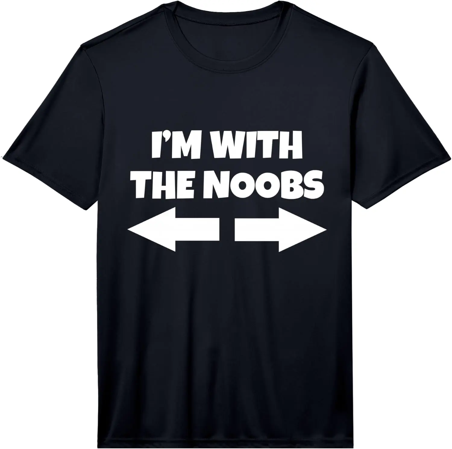 I'm With The Noobs Funny Newb Internet Slang Gaming Shirt Performance T-Shirt 100% Cotton Trendy Y2K Short-Sleeve Tee – Soft, Quick-Drying, & Moisture-Wicking; Ideal for Sports or Casual Wear; Great Gift for Christmas or Halloween.