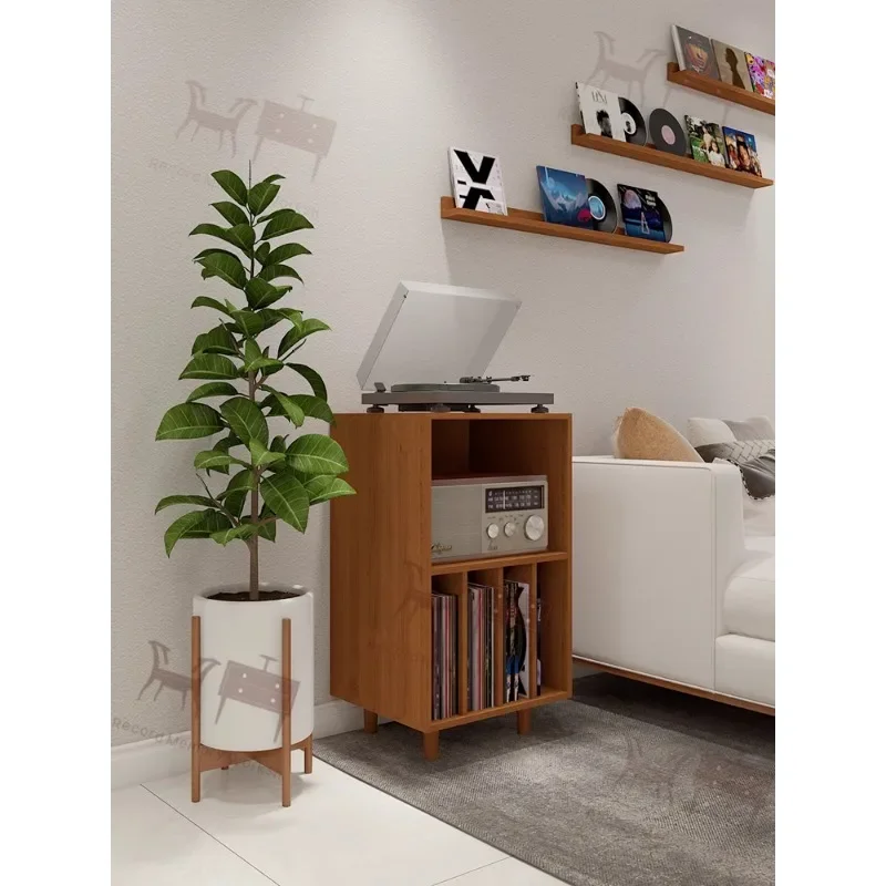 

Vinyl record storage cabinet Bedroom corner cabinet Bookcase Vintage material Magazine Bookcase Speaker