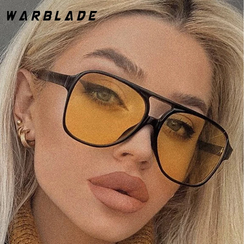 

New Trendy Oversized Pilot Sunglasses Women Popular Vintage Brand Designer Sunglass Male Summer Traveling Eyeglasses UV400 Очки