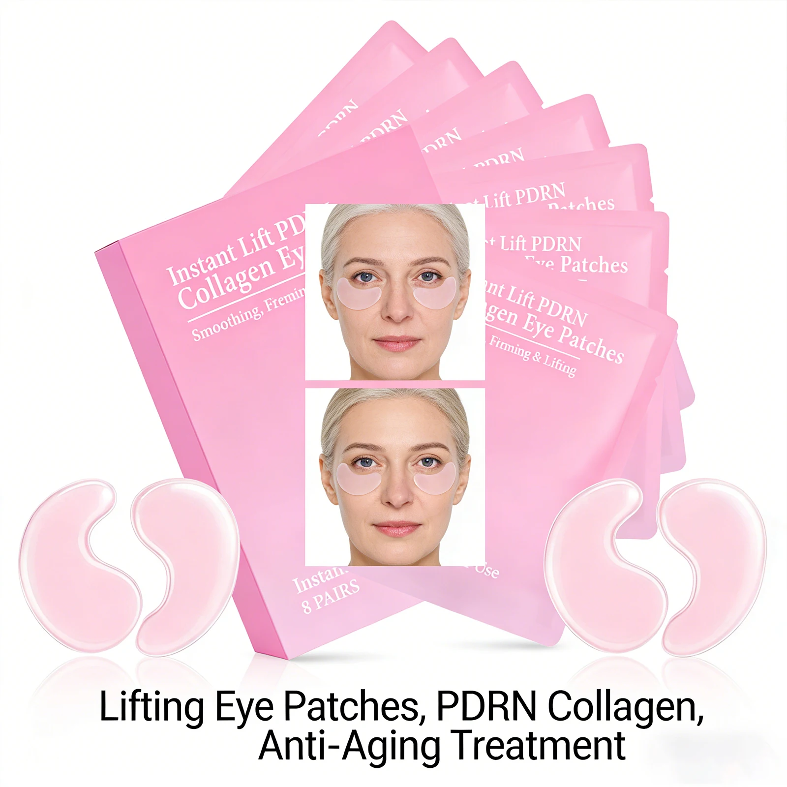 

Collagen Hydrogel Eye Patches Moisturizing Brightening Reduce Dark Circles Puffiness Fine Lines Gentle Daily Eye Care For Women