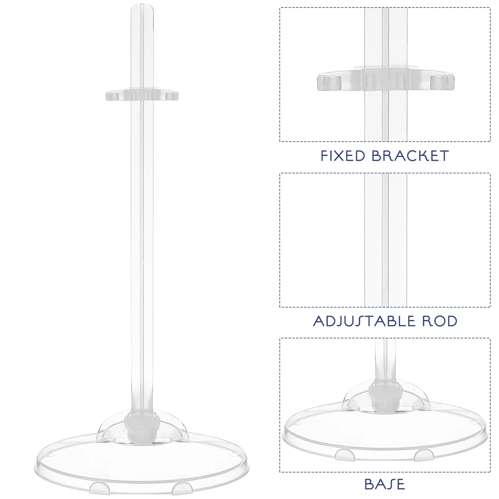 

4 pcs Clear Bracket For Display Stands Support Action Figure Stand Holders Storage Rack Action Figure Organizer Holder