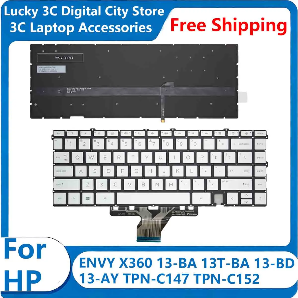 New Keyboard For HP ENVY X360 13-BA 13T-BA 13-BD 13-AY TPN-C147 TPN-C152 Repalce Laptop US/RU/GR/SP Keyboard Backlit M30787-A41
