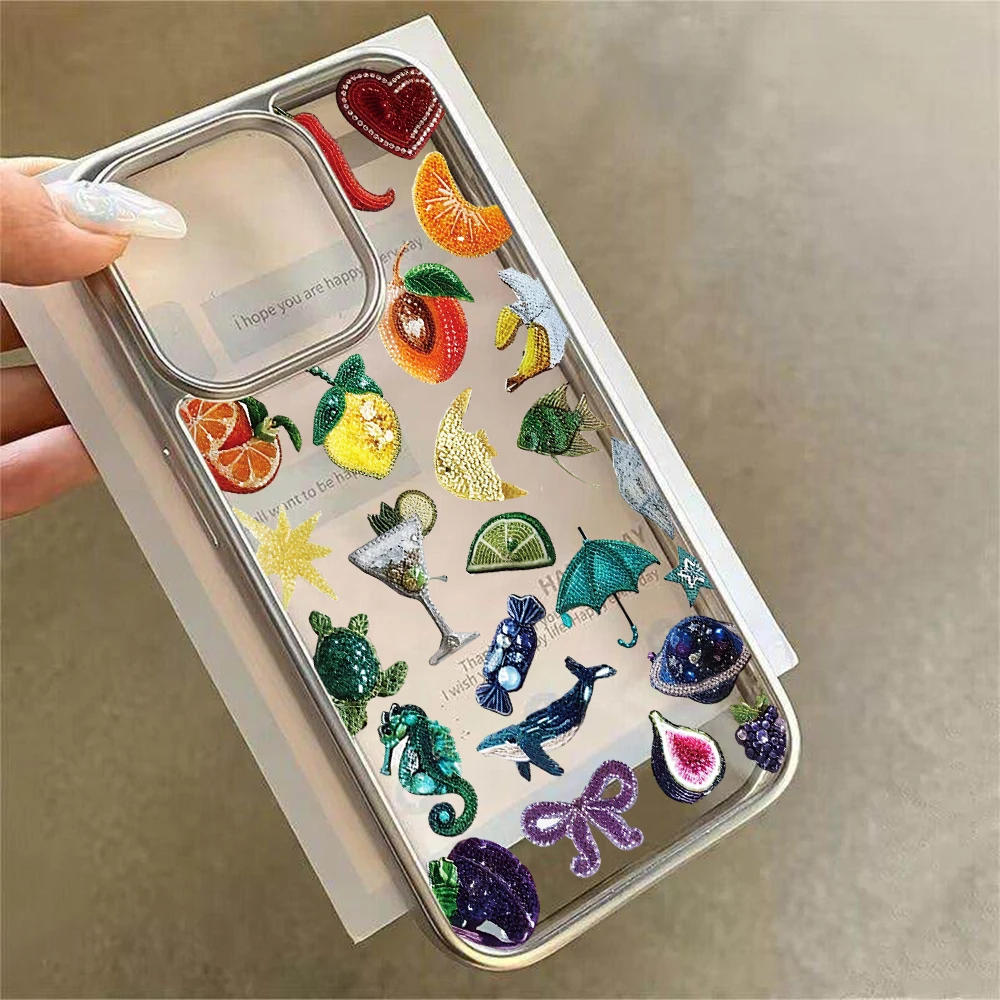 

Fashion Items Trend Clear Case For iPhone 16 Pro Max Cases iPhone 17 11 12 13 14 15 Pro Max Plus XS XR Plating Shockproof Cover