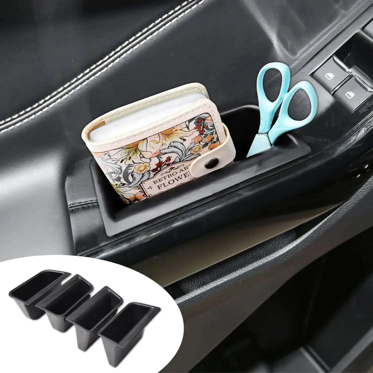 

For Ford Explorer 2020 2021 2022 2023 2024 2025 Door Handle Storage Box Organizer Tray Car Accessories Armrest Organizer Tray