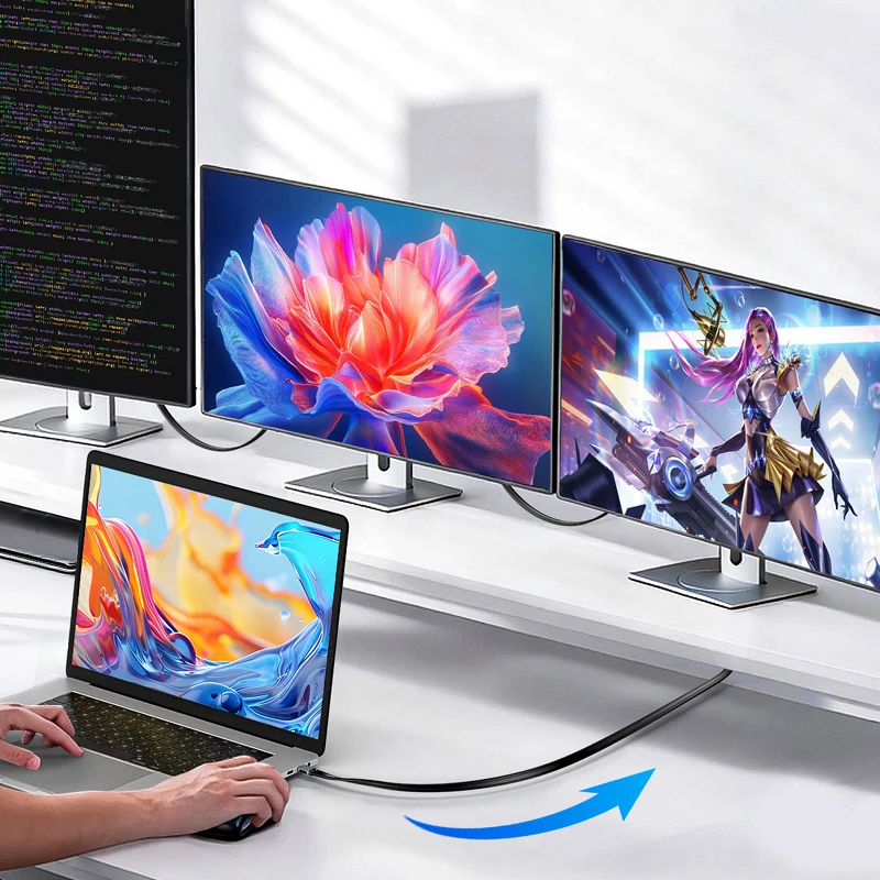 80Gbps Data PD 5A 240W Fast Charger USB 5.0 TYPE-C Audio Video 16K@60Hz Cable For Thunderbolt 5/4/3 SSD MacBook Hard Disk GAME P view 6