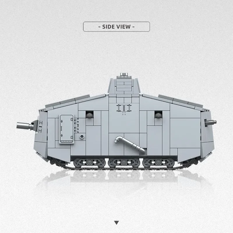 920ピース WW1 A7V 重戦車 ビルディングブロック - Lego Compatible Military Tank のレビューと価格