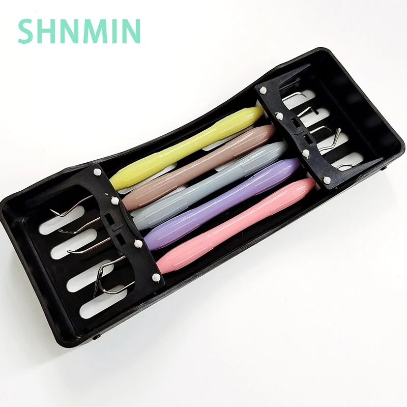 

5pcs/lot Dental Surgical Instrument Spatula Aesthetic Restoration Kit Silicone Handle Dental Composite Resin Filling Filler Kit